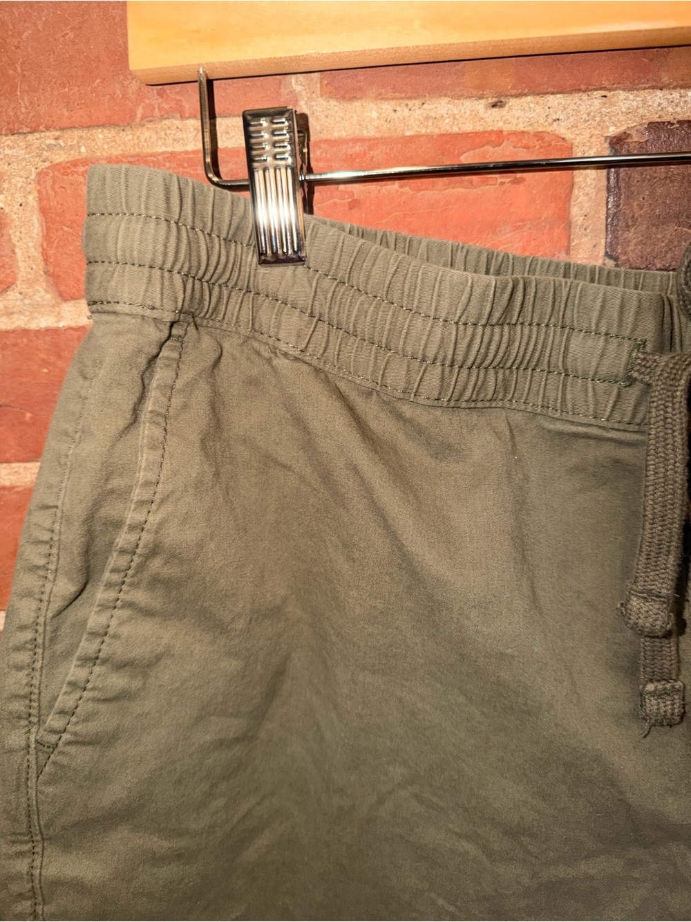 Men's Sonoma Shorts Medium Olive Drawstring Casual Athletic Workout 6’ Seam - Picture 7 of 12